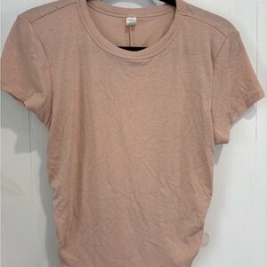 Women's Tan Ribbed Top